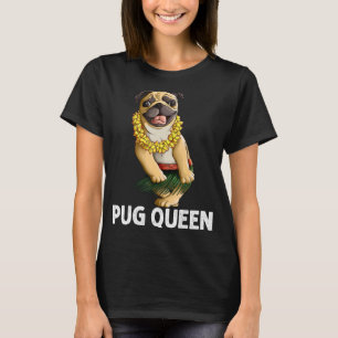 Camiseta Pug Para Mujeres Abuela Hula Dancer Pug