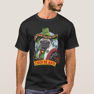 Camiseta Pug Para Mujeres Hombres Cinco De Mayo