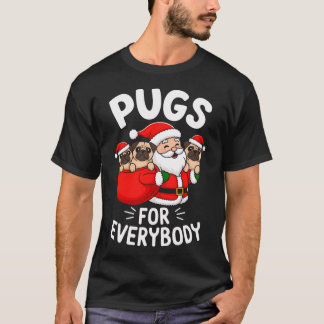 Camiseta Pug para todos Navidad Santa