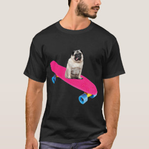 Camiseta Pug patinador