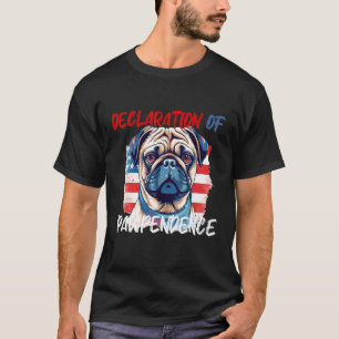 Camiseta Pug Patriótico del 4 de Julio