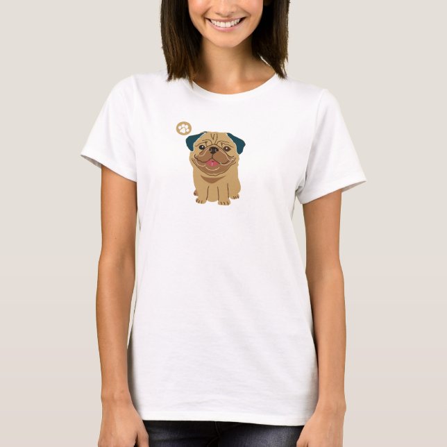 Camiseta Pug Paw (Anverso)