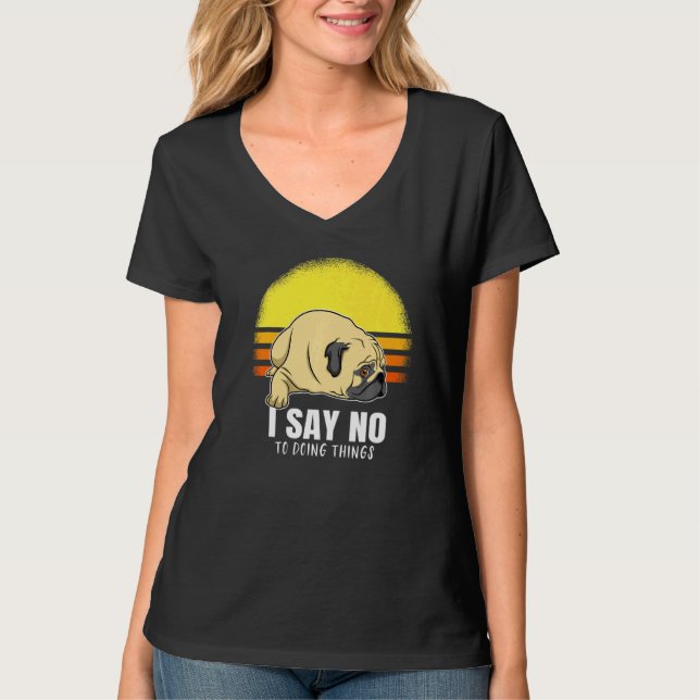 Camiseta Pug Perro Atardecer  36 (Anverso)