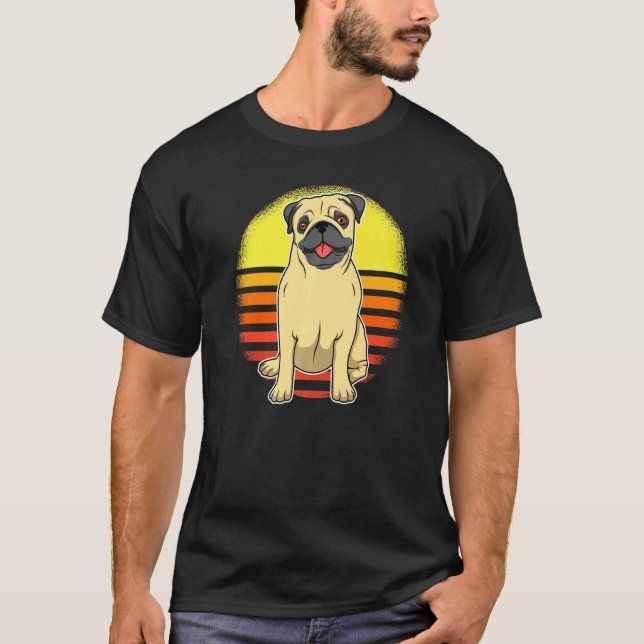 Camiseta Pug Perro Atardecer 51 (Anverso)