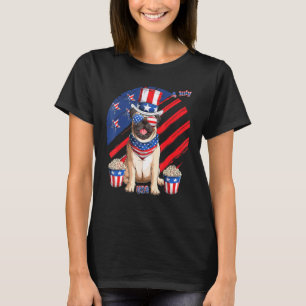 Camiseta Pug Perro Cachorro 4 De Julio Patriótico Estadouni
