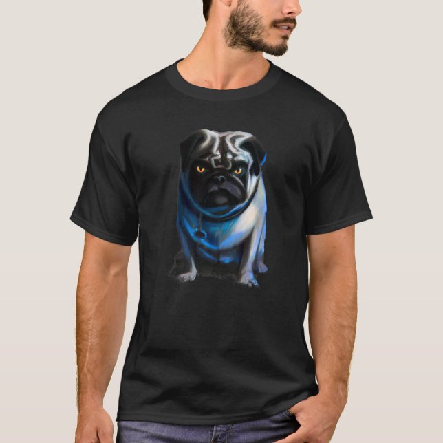 Camiseta Pug Perro Malvado Halloween (Anverso)