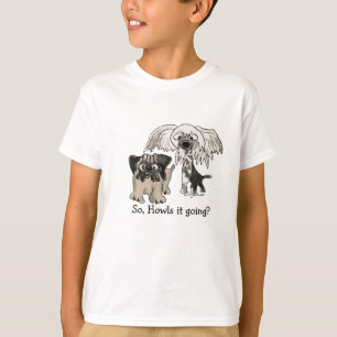 Camiseta Pug personalizado y cachorro chino sofocado
