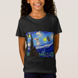 Camiseta Pug, Pug Lover, Perro nocturno estrellado
