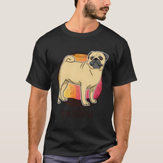 Camiseta Pug Pullover Gift Hombres Mujeres Hoooed (Anverso)