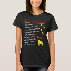 Camiseta Pug Puppy Cute Gracioso Nuevas 0 Reglas Lover Rega