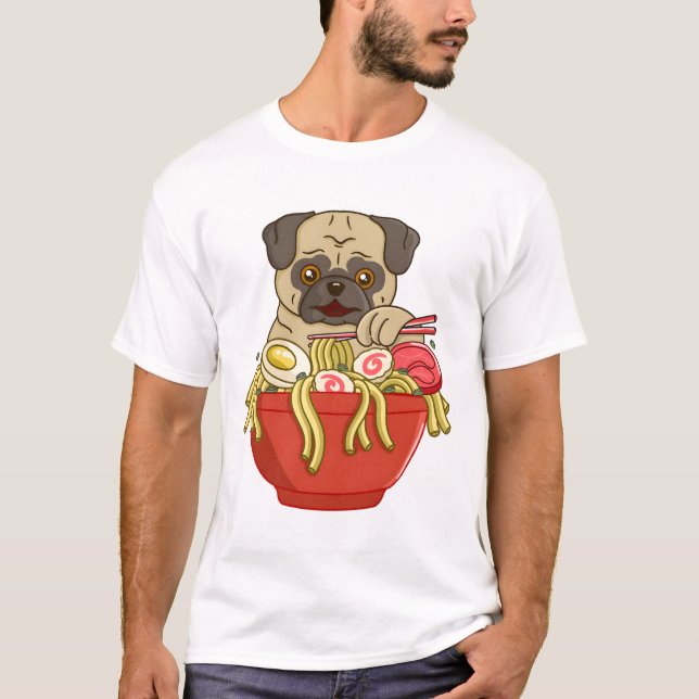 Camiseta Pug Ramen (Anverso)