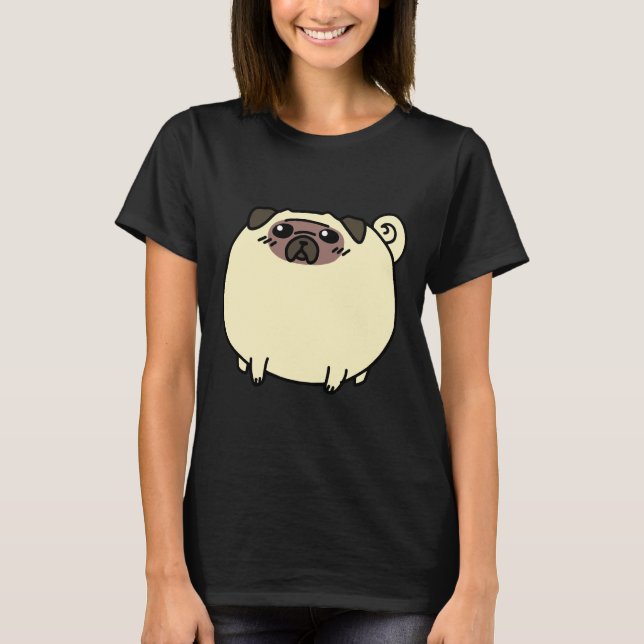 Camiseta Pug redondo gordo 65 (Anverso)