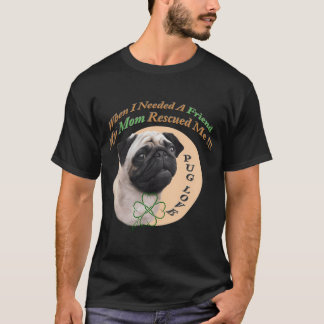 Camiseta Pug Rescatado Por Su Mamá