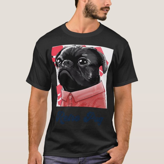 Camiseta Pug Retro Fregona Retro (Anverso)