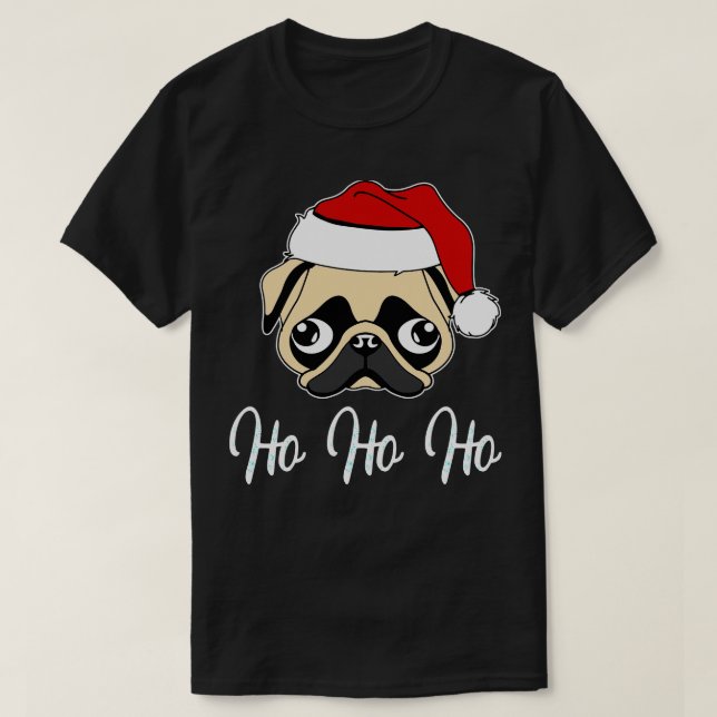 Camiseta Pug Santa (Diseño del anverso)