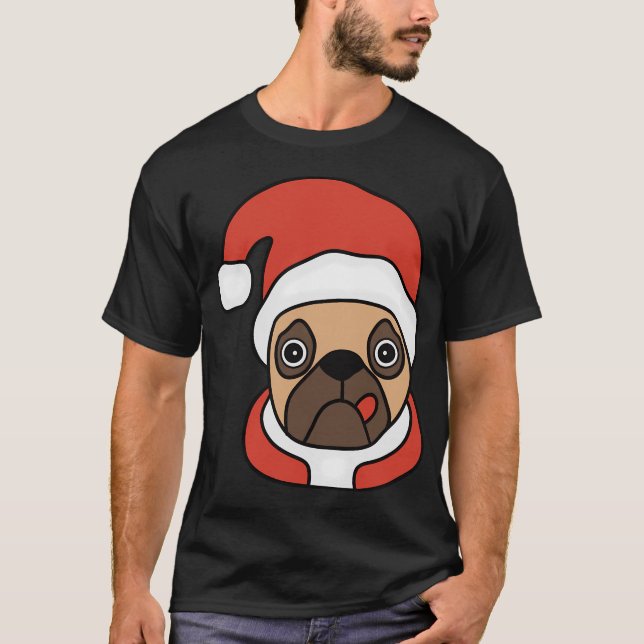 Camiseta Pug Santa Claus (Anverso)