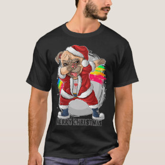 Camiseta Pug Santa Dabbing Feliz Navidad Pugmas - Pug Mer