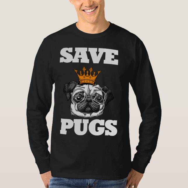 Camiseta Pug Save the Pugs Pug Lovers Dueños de perros Clás (Anverso)
