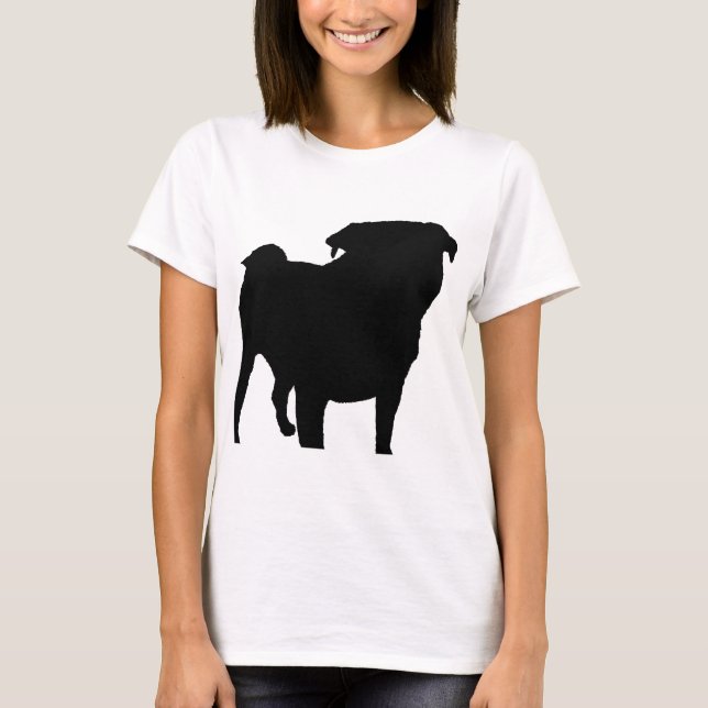 Camiseta Pug Silhouette (Anverso)