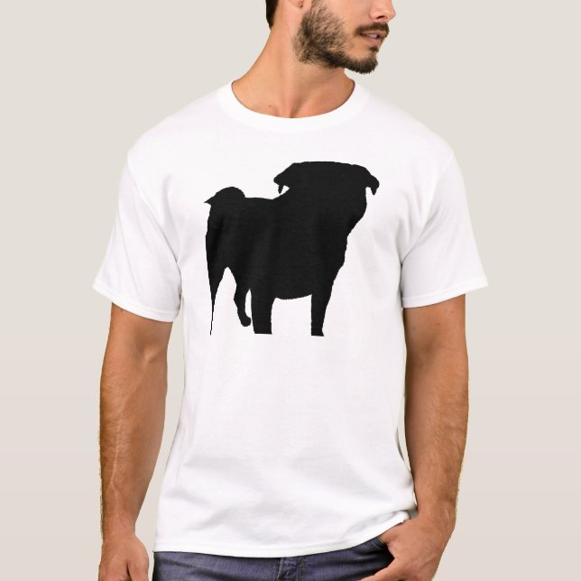 Camiseta Pug Silhouette (Anverso)