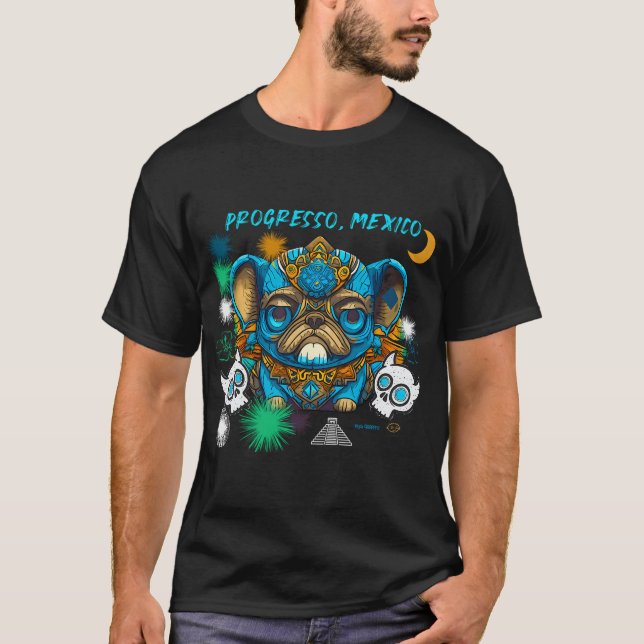 Camiseta Pug Skull Candy 5 PROGRESO MEXICO (Anverso)