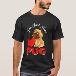 Camiseta Pug Solo Anti San Valentín Para Mujeres Solteras H