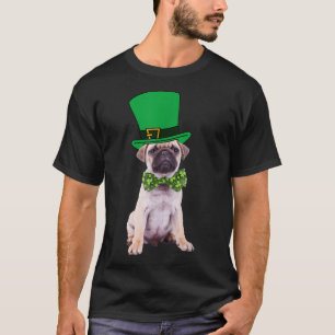 Camiseta Pug St Patrick's Day Dog Costume Leprechaun verde