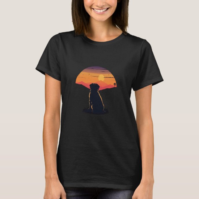 Camiseta Pug Sunset (Anverso)