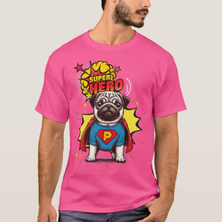 Camiseta Pug Super Hero