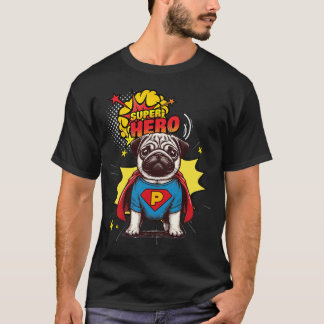 Camiseta Pug Super Hero