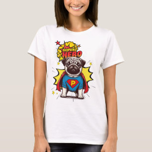 Camiseta Pug Super Hero