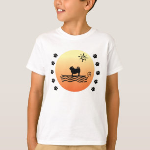 Camiseta Pug Surf