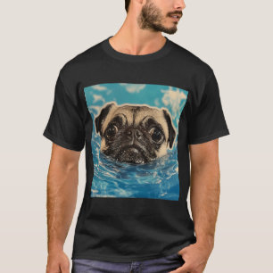 Camiseta Pug taza de té y hojas de té