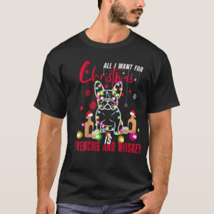 Camiseta Pug todo lo que quiero para los Navidades es Frenc