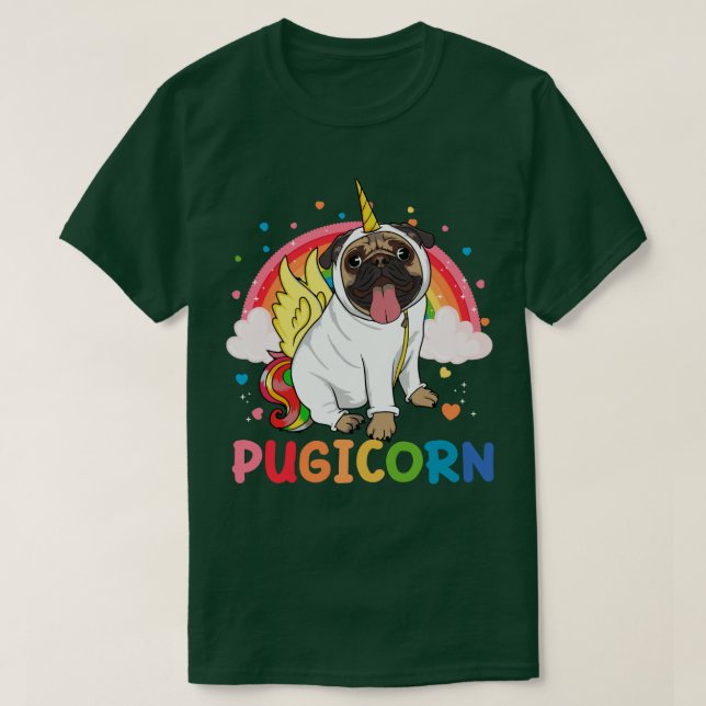 Camiseta Pug Unicorn (Diseño del anverso)