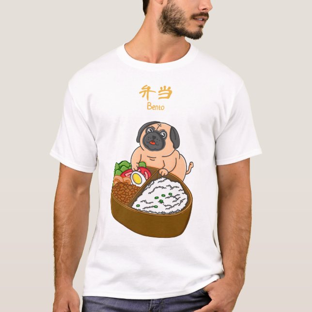 Camiseta Pug y Bento (Anverso)