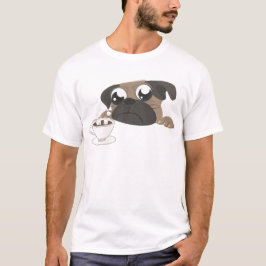 Camiseta Pug y café