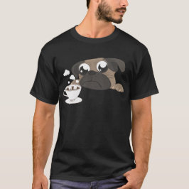 Camiseta Pug y café