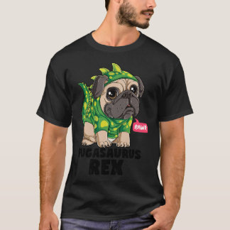 Camiseta Pugasaurus Rex T Pug Amantes de Dinosaurios Perro