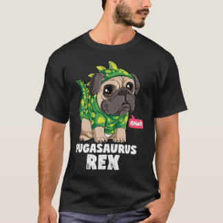 Camiseta Pugasaurus Rex T Pug Amantes de Dinosaurios Perro