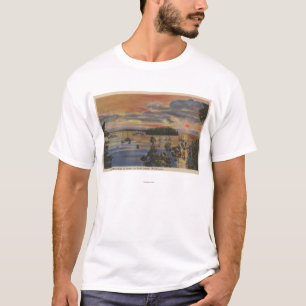 Camiseta Puget Sound, WA - amarres del club náutico en la