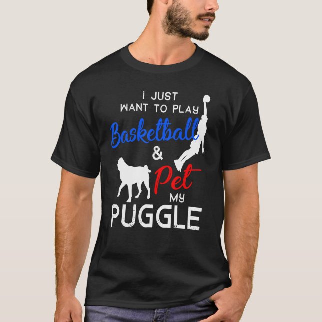 Camiseta Puggle Baloncesto Dueño de Perro Navidad (Anverso)