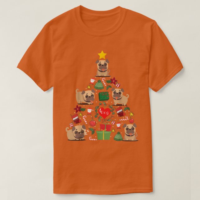 Camiseta Puggle Christmas Tree Ornament Decor  (Diseño del anverso)