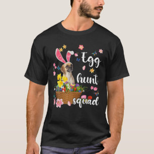 Camiseta Puggle Happy Easter Day Pascua Huevos coloridos de