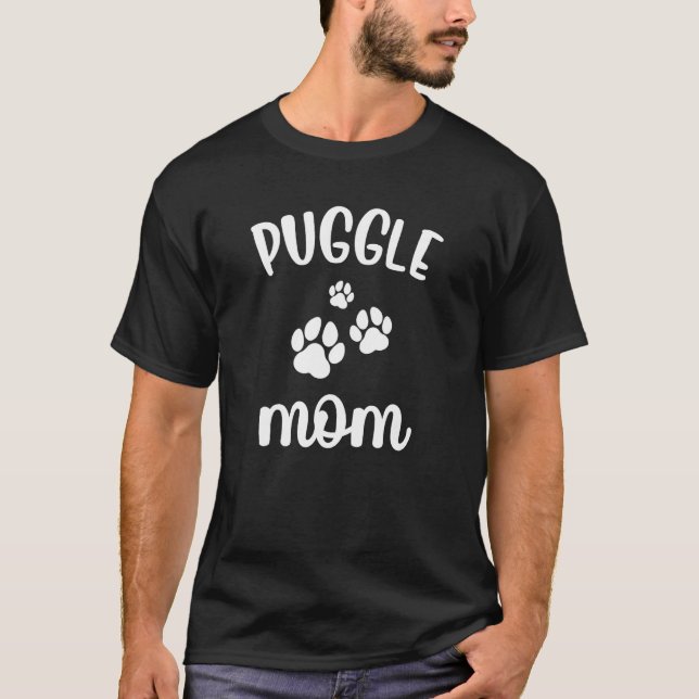 Camiseta Puggle Mom Cute Dog (Anverso)