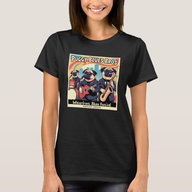 Camiseta Puggy Blues Bros. Portland Oregon (Anverso)