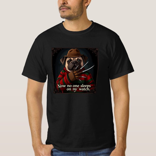 Camiseta Puggy Krueger No One Sleeps On My Watch (Anverso)