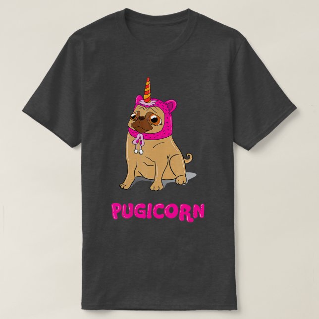 Camiseta Pugicorn  Magical Pug Unicorn  Dog Lover Gift  (Diseño del anverso)