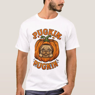 Camiseta Pugkin Pug Calabaza Patas Telaraña