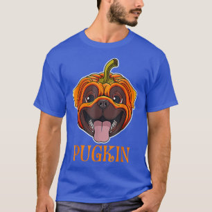 Camiseta Pugkin Pug Pumpkin Halloween Thanksgiving Men Wome
